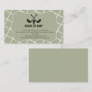 Preppy Country Club Golf Books for Baby Enclosure Card