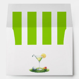 Preppy Country Club Martini Golf Envelope