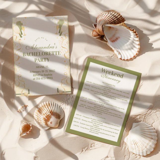 Preppy Courtside Pickleball Bachelorette Party Invitation (Creator Uploaded)