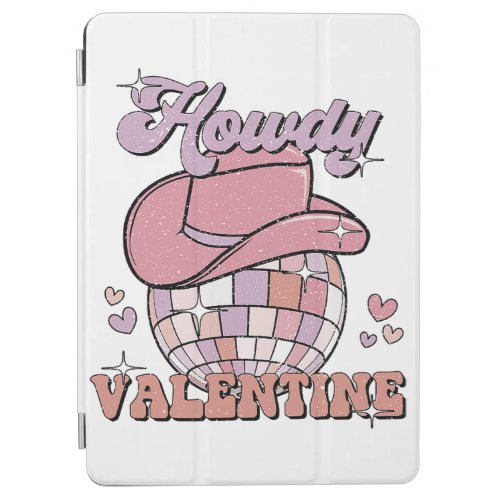 Preppy Cowgirl Howdy Valentine Heart Disco Valenti iPad Air Cover