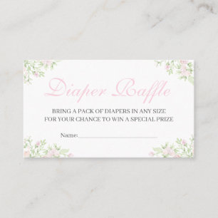 Preppy Crest Baby Shower Diaper Raffle Cards
