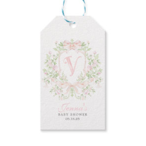 Preppy Crest Baby Shower Invitation Gift Tags