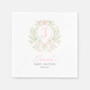 Preppy Crest Baby Shower Invitation Napkins