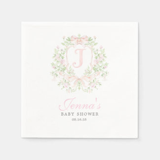 Preppy Crest Baby Shower Invitation Napkins
