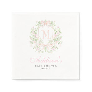 Preppy Crest Baby Shower Invitation Napkins