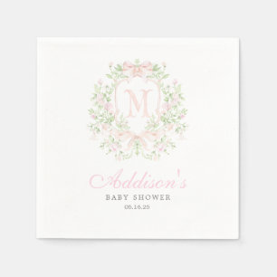 Preppy Crest Baby Shower Invitation Napkins