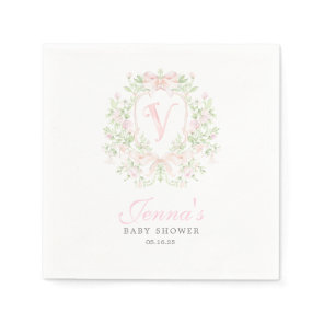 Preppy Crest Baby Shower Invitation Napkins