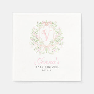 Preppy Crest Baby Shower Invitation Napkins
