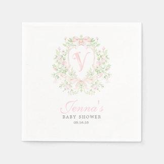 Preppy Crest Baby Shower Invitation Napkins