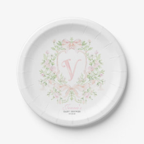 Preppy Crest Baby Shower Invitation Paper Plates