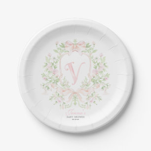 Preppy Crest Baby Shower Invitation Paper Plates