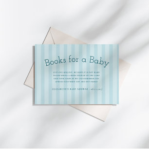 Preppy Cute Stripes Books for Baby Enclosure Card