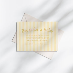 Preppy Cute Stripes Books for Baby Enclosure Card
