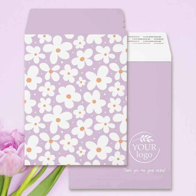 Preppy Daisy Custom Color Small Business Packaging Envelope Mailers (Creator Uploaded)