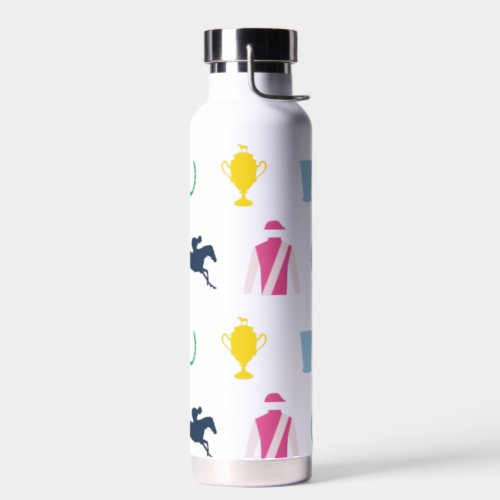 Preppy Derby Party Icons Water Bottle