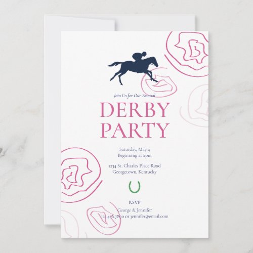 Preppy Derby Party Invitation