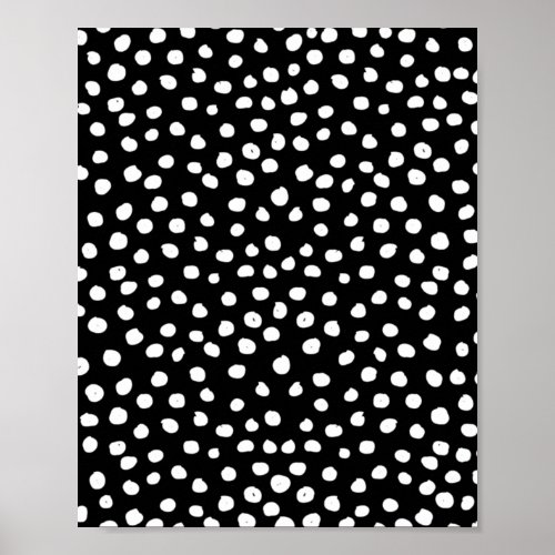 Preppy Dots Modern Black White Animal Print Spots