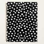 Preppy Dots Modern Black White Animal Print Spots Planner<br><div class="desc">Animal Print - Black And White Dalmatian Dots.</div>