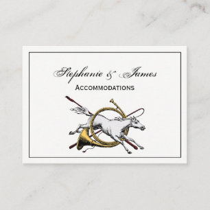 Preppy Equestrian Horse Jumping Through Horn Color Business Card
