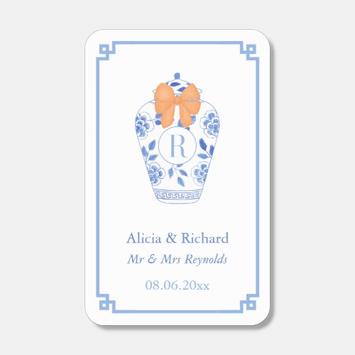 Preppy Fall Wedding Monogram Wedding Matchboxes