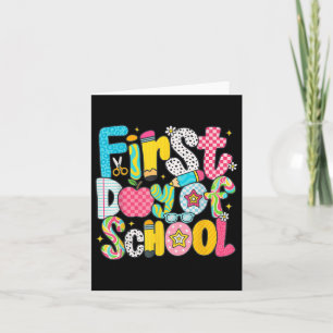 Preppy First Day Of School Back To School Teacher Card