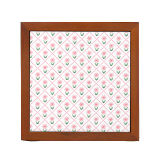 Preppy floral trellis grandmillenial desk organizer