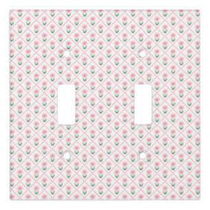 Preppy floral trellis grandmillenial  light switch cover
