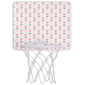 Preppy floral trellis grandmillenial mini basketball hoop
