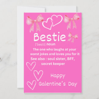 Preppy galentine's day  holiday card