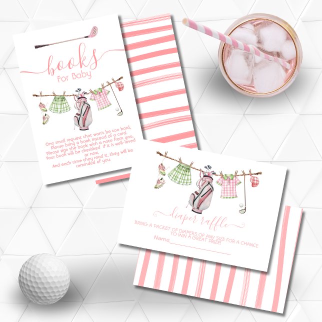 Preppy Girl Golf clothesline Diaper Raffle card (Creator Uploaded)