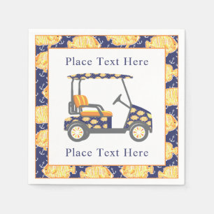 Preppy Goldfish Golf Cart Napkins