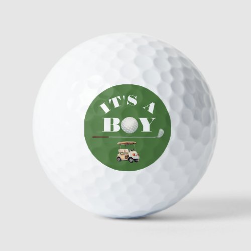 Preppy Golf Boy Baby Shower Golf Balls