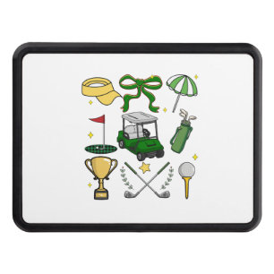 Preppy Golf Coquette Hitch Cover