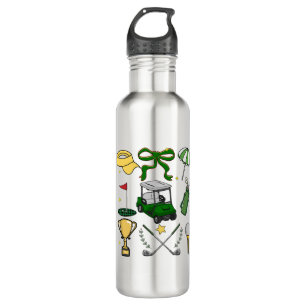Preppy Golf Coquette Stainless Steel Water Bottle