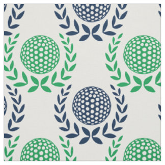 Preppy Golf Laurel Wreath - Green & Navy Fabric