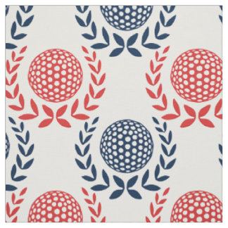 Preppy Golf Laurel Wreath - Red & Navy Fabric