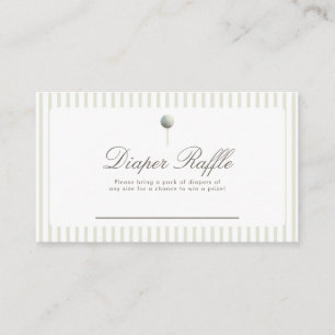 Preppy Golf tee Diaper Raffle Card 3.5x2