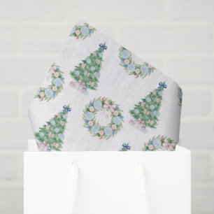 Preppy Grandmillennial Christmas Tissue Paper