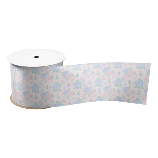 Preppy grandmillennial floral flowers ribbon (Spool)