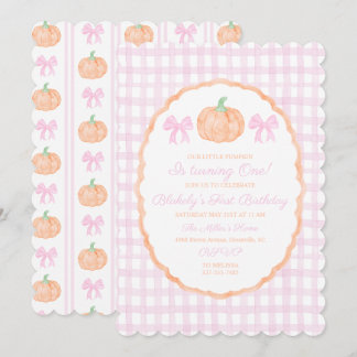 Preppy Grandmillennial Our Little Pumpkin Invitation