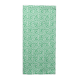 Preppy Greek Key – Green & White Cloth Napkin