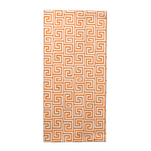 Preppy Greek Key – Orange & White Cloth Napkin