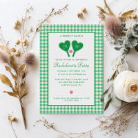 Preppy Green and Pink Pickleball Bachelorette