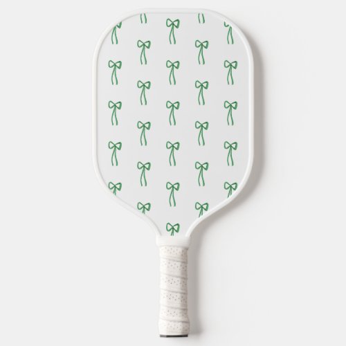 Preppy Green Bows for May or Saint Patrickâs Day Pickleball Paddle