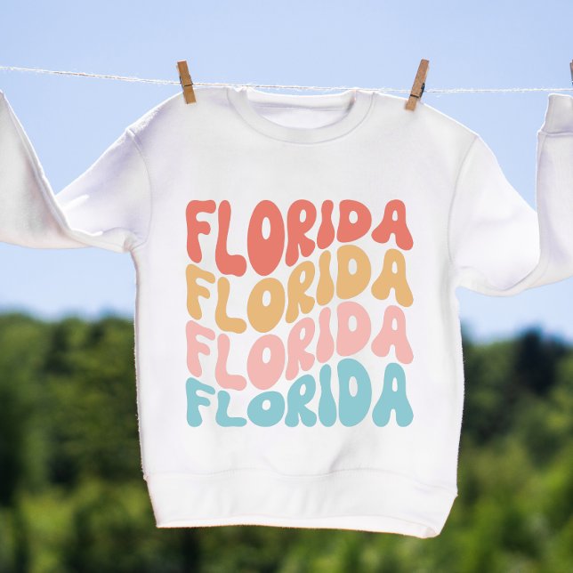 Preppy Groovy Retro Florida Typography Trendy Sweatshirt (Creator Uploaded)