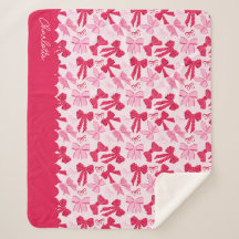 Preppy Hand Drawn Coquette Pink Red Bows