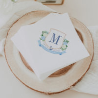 Preppy Hand Painted Coastal Monogram Baby Shower