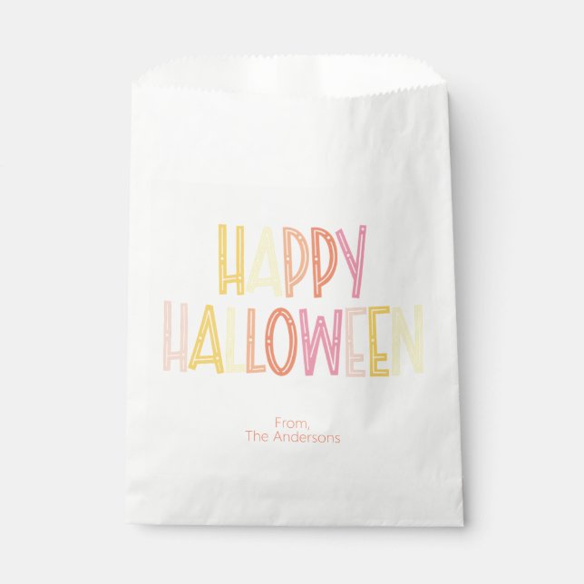 Preppy Happy Halloween  Favor Bag (Front)