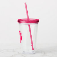 Preppy Plaid Acrylic Mug, Clear Acrylic Mug