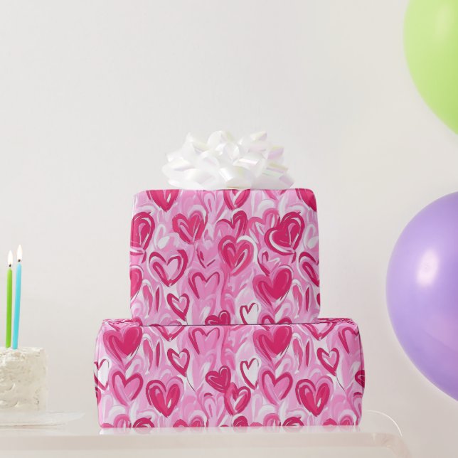 Preppy Hearts Wrapping Paper (Party Gifts)